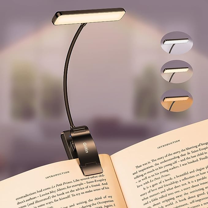 Lampe De Lecture 19 LED Rechargeable – Gradation Continue & 3 Couleurs